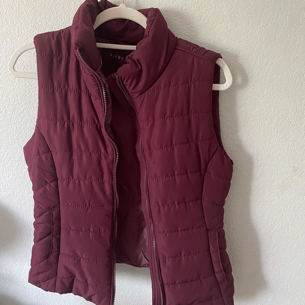 Maroon puffer vest